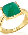 Mystic Eye Gem Ring - Green Onyx