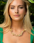 Meadow Walk Meadow Wildflower Necklace, 16" - Gold