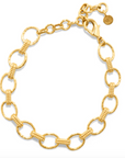 Cleopatra Small Link Bracelet, 7+1.5" - Gold