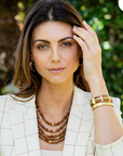 Cleopatra Oval Hinged Bangle - Gold