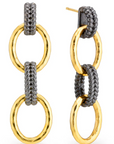 Cleopatra Regal Double Link Earrings - Gold/Midnight
