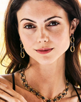 Cleopatra Grande Link Necklace, 16"+2" - Gold/Midnight