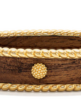 Berry Small Hinged Bangle - Teak