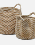 Kendari Round Nesting Basket Set - Pigeon and Poodle Set of 2