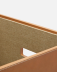 Barnet Rectangular Hamper Camel Leather - Pigeon and Poodle