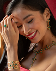 Mystic Eye Gem Ring - Green Onyx