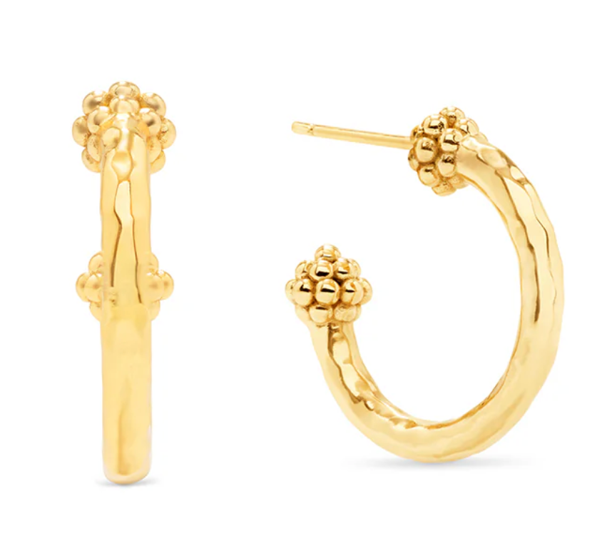 Berry Slice Small Hoop Earrings - Gold