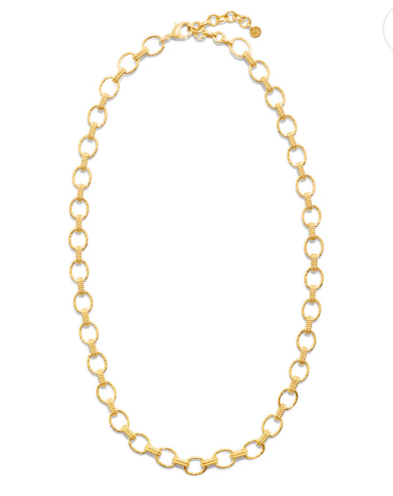 Cleopatra Small Link Necklace, 16"+2" - Gold