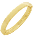 Cleopatra Oval Hinged Bangle - Gold