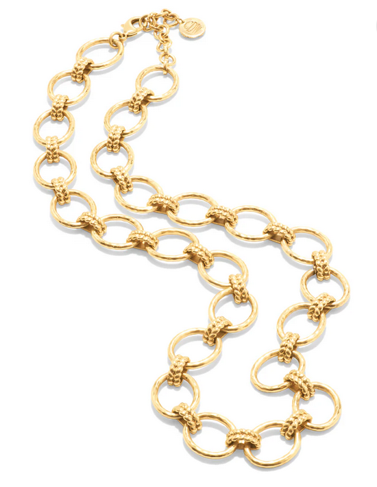 Cleopatra Grande Link Necklace, 16"+2'' - Gold