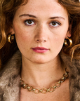 Cleopatra Grande Link Necklace, 16"+2'' - Gold