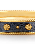 Berry Classic Hinged Bangle, S/M - Gold/Midnight