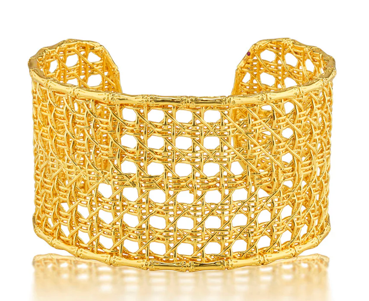 Veranda Caning Cuff - Gold