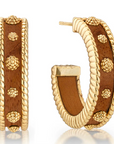 Berry Medium Hoop Earrings - Teak