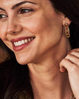 Berry Medium Hoop Earrings - Teak