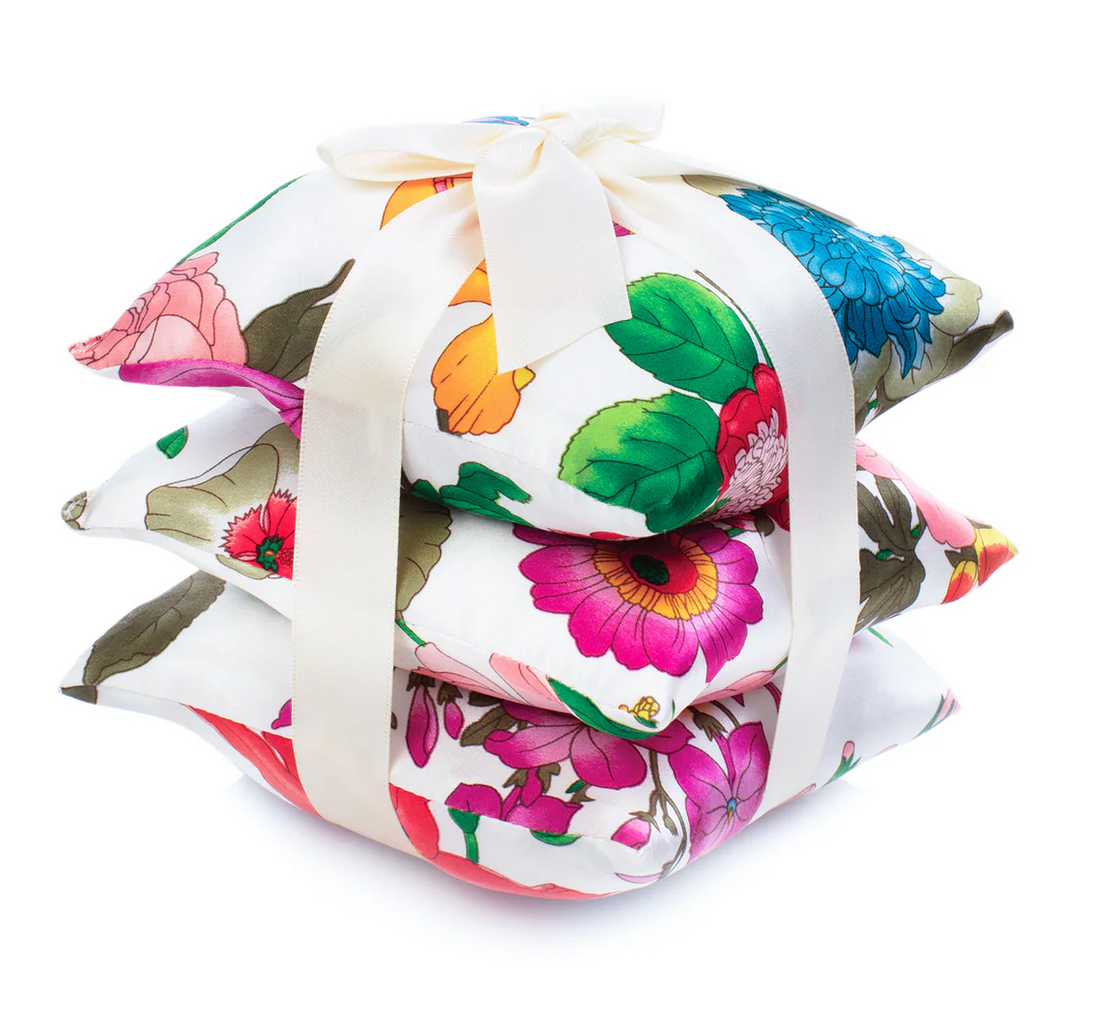 Elizabeth W - Floral Blush Silk Sachet Set