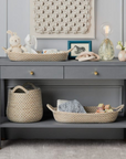 Kendari Round Nesting Basket Set - Pigeon and Poodle Set of 2