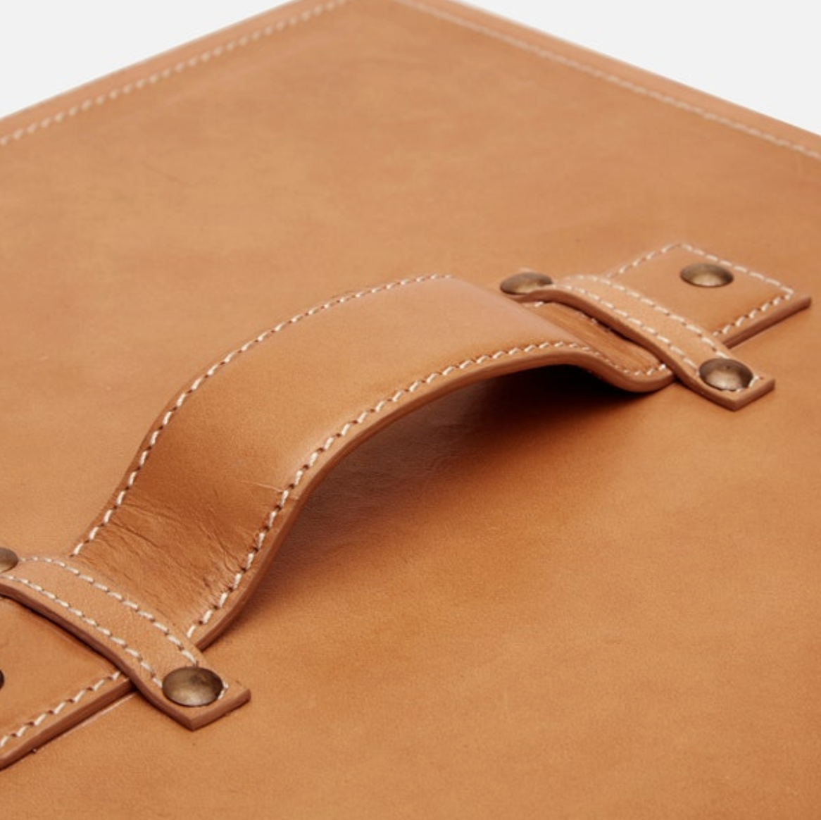 Barnet Rectangular Hamper  Camel Leather - Pigeon and Poodle