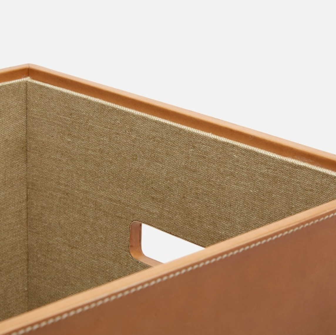 Barnet Rectangular Hamper  Camel Leather - Pigeon and Poodle